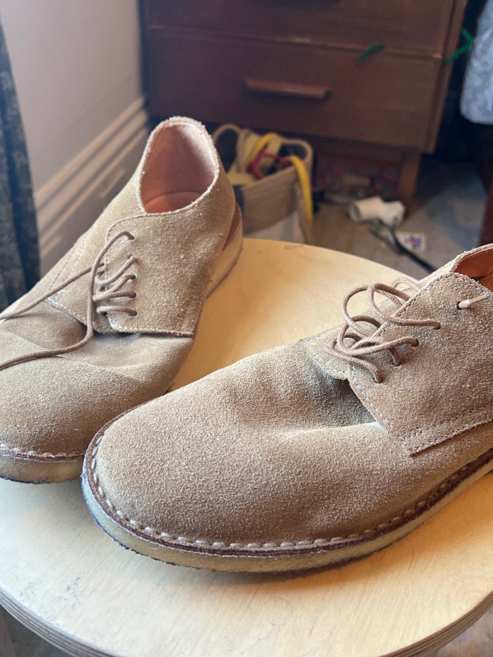 Astorflex suede derby oxford with crepe sole